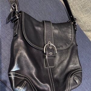 Black Leather Shoulder Bag